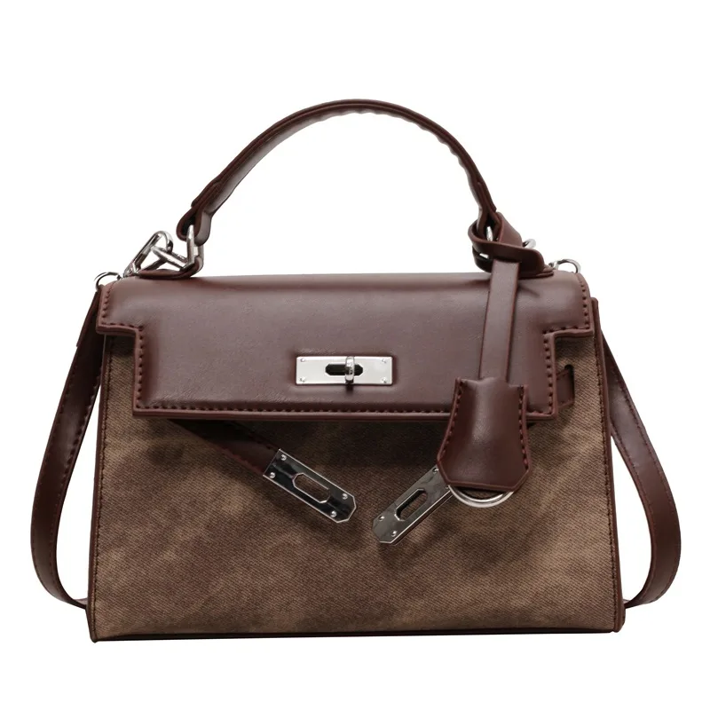 Retro Minority Design Shoulder Messenger Bag Brown - Shop at LoveMi