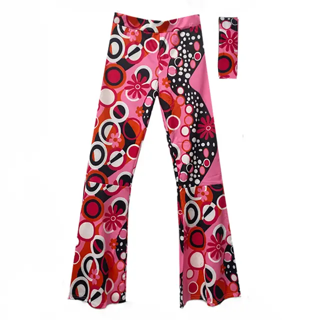 Women's Hippie Clothing Fashionable Wide Leg Pants Pink - Shop at LoveMi
