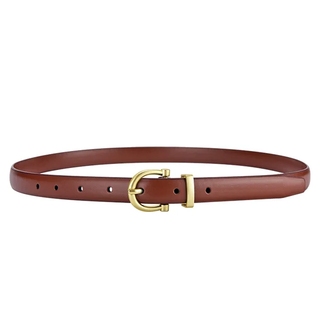 Women's Antique Retro Simple Thin Belt Brown - Shop at LoveMi
