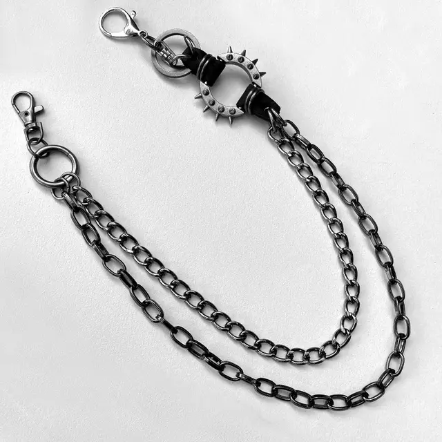 High Street Dark Street Cool Handsome Alloy Chain Rock Fashion Waist Chain Black - Shop at LoveMi