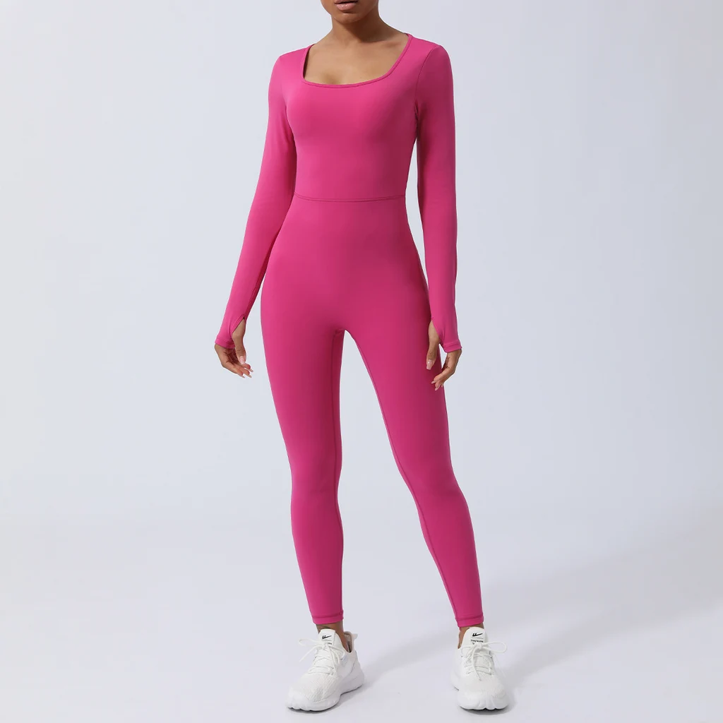 Women's Quick-drying Backless Bodysuit Hip Lifting - Rose