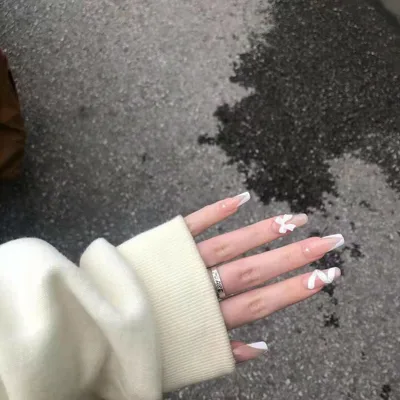 Wearing Nail Patches Bow Chains Diamond Nail Patches Ribbon Bow Style One - Shop at LoveMi