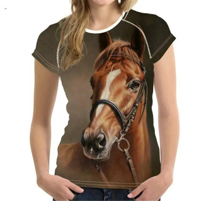 Urban Leisure Pullover Round Neck Digital Printing Short sleeved Casual T shirt W2 - Shop at LoveMi