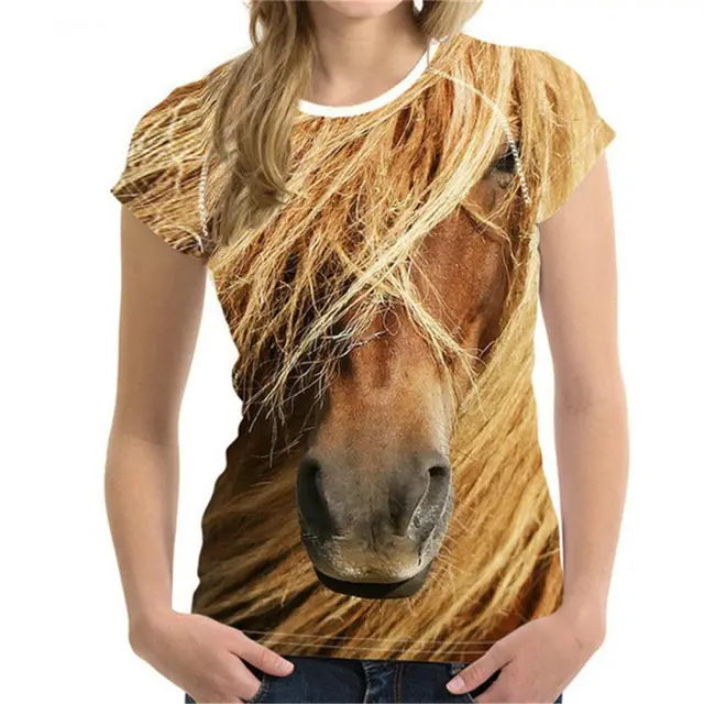 Urban Leisure Pullover Round Neck Digital Printing Short sleeved Casual T shirt W3 - Shop at LoveMi