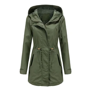New Cotton Anorak Women's Spring And Autumn Coat - Army Green