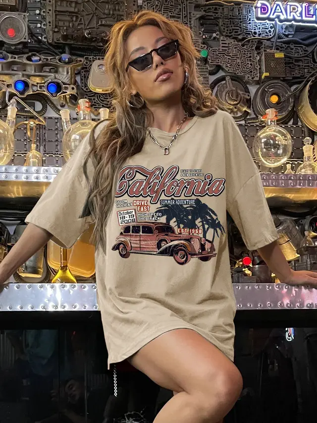 Casual Fashion Women's Round Neck Loose T shirt 0522 Style - Shop at LoveMi