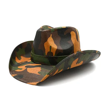 Retro Punk Guitar Skull Beauty Straw Cowboy Hat Sun Protection Sunshade - Shop at LoveMi
