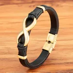 Black Skin Gold Buckle