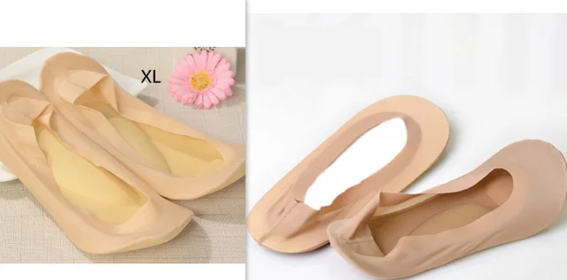 3D Arch Foot Massage Health Care Women Summer Socks Ice Silk Socks Shallow Mouth Silica Gel Invisible Slippers Feet Care Set17 - Shop at LoveMi