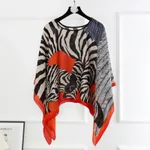 Artificial Silk Pullover Sunscreen Scarf Shawl - 21 Color - View 1
