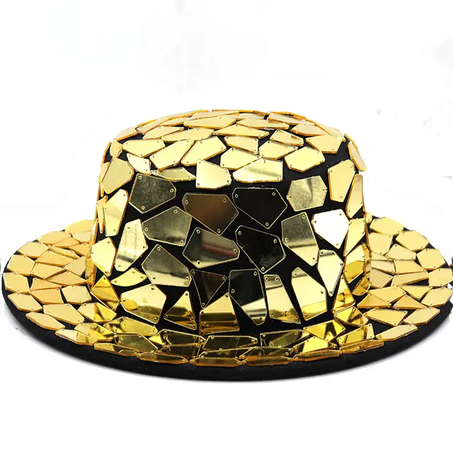 Golden Lens Patch British Jazz Top Hat 03 Gold - Shop at LoveMi