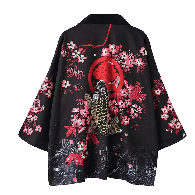 Summer Women Harajuku Digital Printing Kimono Cloak Coat Cardigan Kimono 14 - Shop at LoveMi