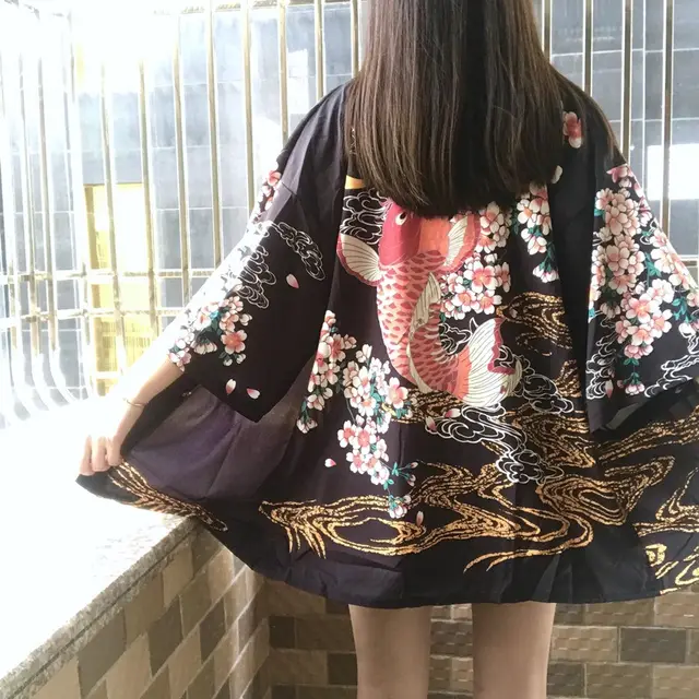 Summer Women Harajuku Digital Printing Kimono Cloak Coat Cardigan Kimono 9 - Shop at LoveMi