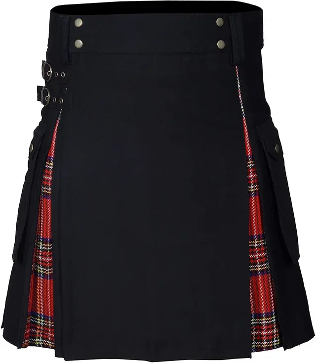 Medieval Renaissance Scottish Samurai Skirt Red Black - Shop at LoveMi