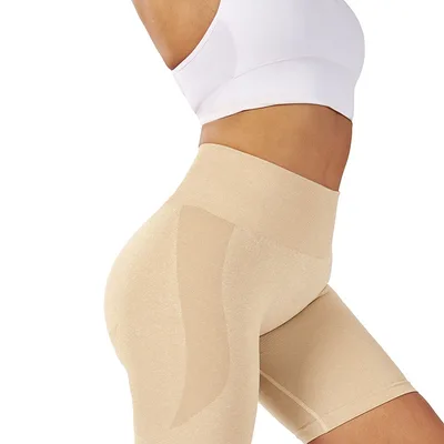 Yoga Shorts Women's Elastic Quick drying Breathable Sports Shorts Skin Color Xs - Shop at LoveMi