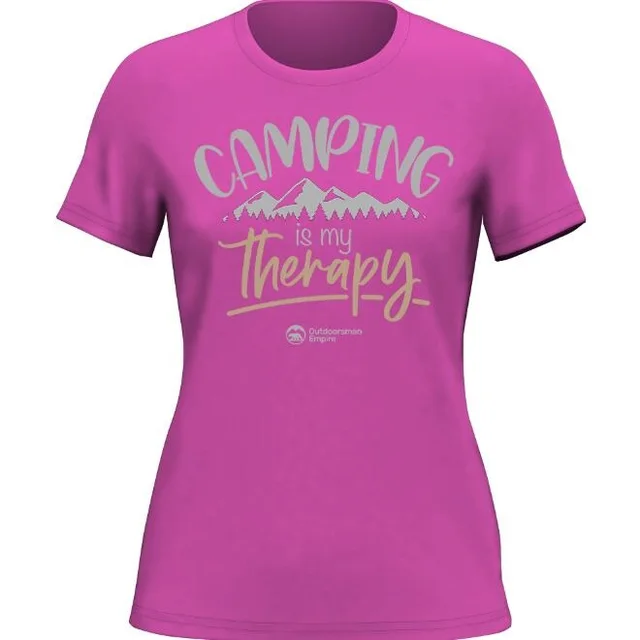 European And American Camping Is My Treatment T shirt Digital Printing For Women Pink - Shop at LoveMi