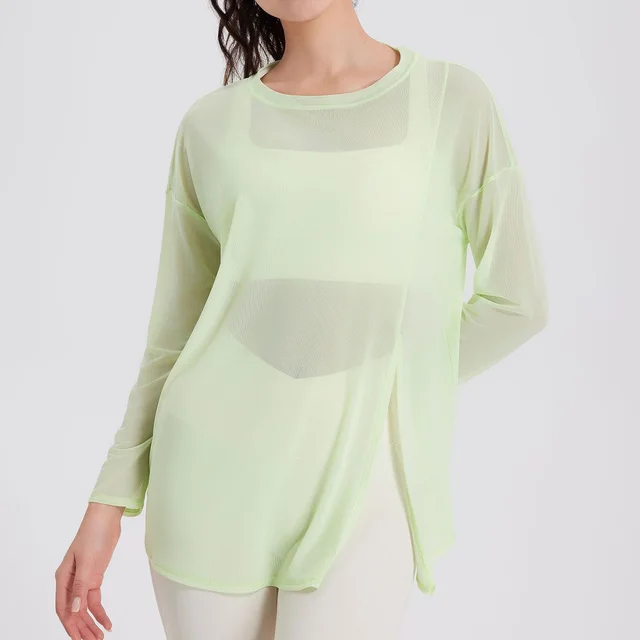 Spring And Summer Running Mesh Quick Drying Clothes Women's Overall Budding Green - Shop at LoveMi