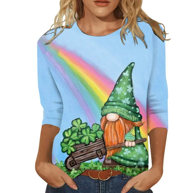 Digital Printing Green Round neck T shirt Fm7 9 - Shop at LoveMi