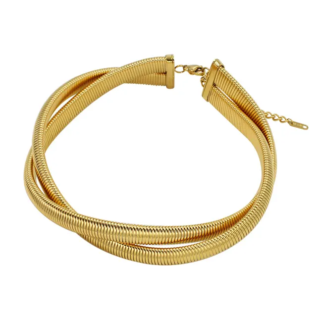 Personalized Design New Bracelet Necklace For Women 12Mm Gold Collar - Shop at LoveMi