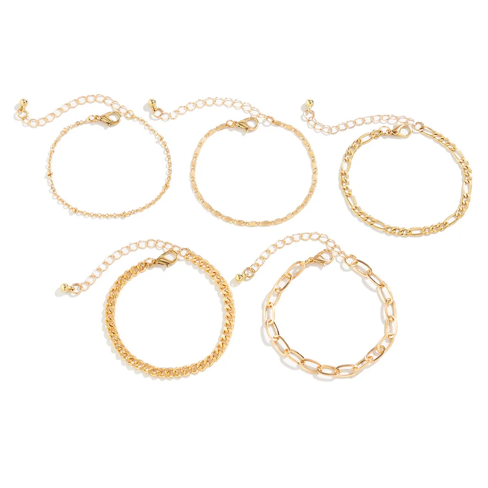Simple Twin Cross Chain Bracelet For Women Gold - Shop at LoveMi