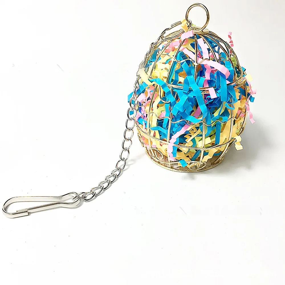 Parrot Toy Bird Bite Rabbit Feeding Water Foraging Brushed Toy Iron Cage With Brushed - Shop at LoveMi