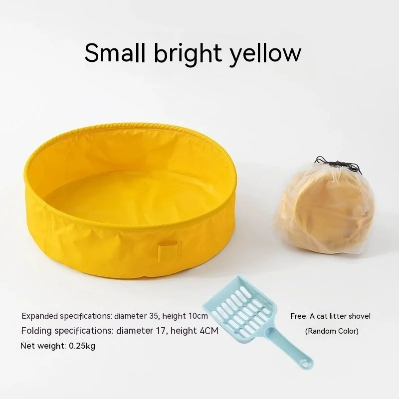 Foldable Cat Supplies Folding Semi closed Portable Cat Toilet Bright Yellow - Shop at LoveMi