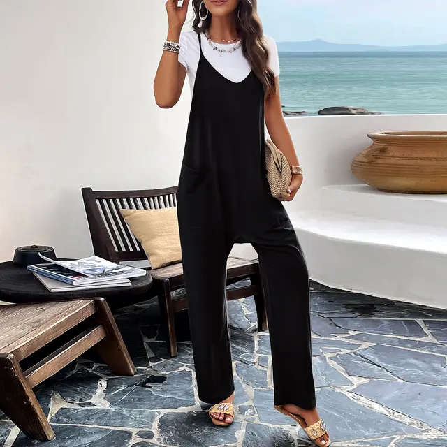 Women's Solid Color Slim Fit Bodysuit Black - Shop at LoveMi