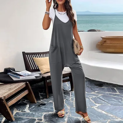 Women's Solid Color Slim Fit Bodysuit Gray - Shop at LoveMi