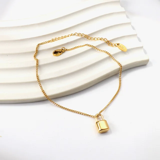 Gold Lucky Star Love Stainless Steel Bracelet Lock Pendant Bracelet - Shop at LoveMi