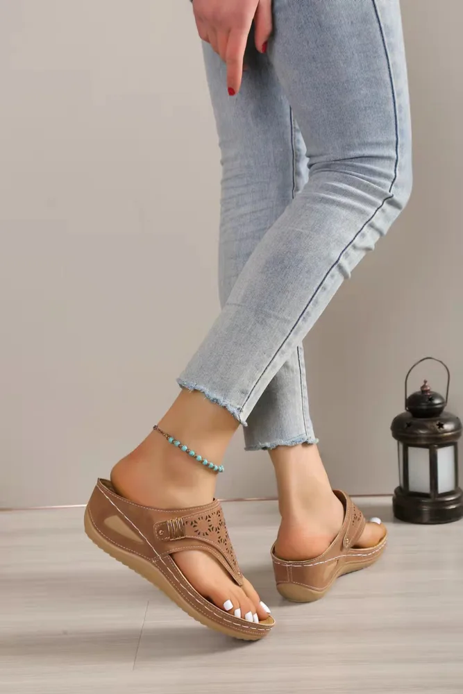 Wedge Sandals Women's Platform Roman Brown - Shop at LoveMi