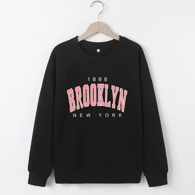 Loose Shoulder Long Sleeve Sweaters Women's Clothing Black - Shop at LoveMi
