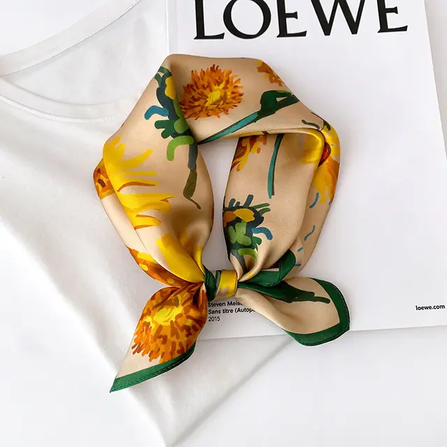 Fashion Lady Sunflower Vintage Scarf 17207 Main Picture - Shop at LoveMi