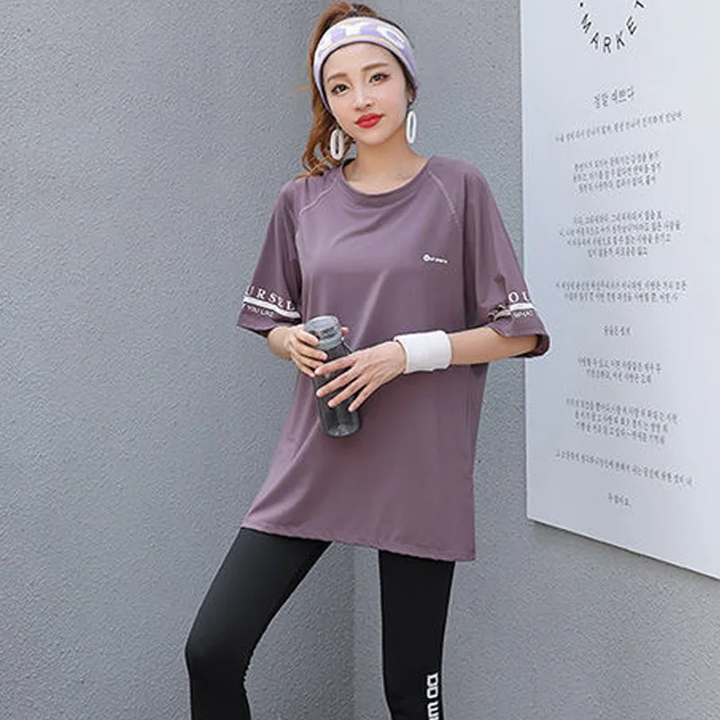 Yoga Clothes T shirt Women's Sportswear Purple - Shop at LoveMi