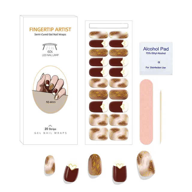 UV Semi curing Gel Nail Stickers Nj3 - Shop at LoveMi