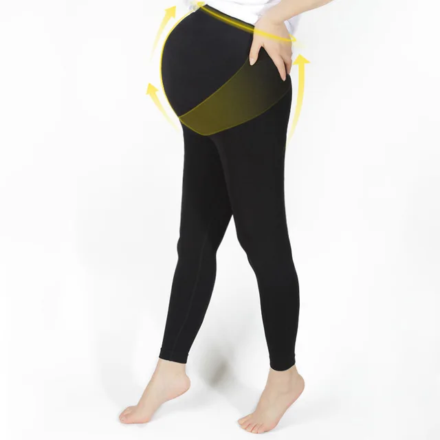 High Elastic Seamless Body Shaping Maternity Pants Maternity Leggings Black - Shop at LoveMi