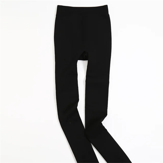 Winter Thickened Velvet Padded Lengthened Large Size Dance Leggings Black - Shop at LoveMi