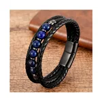 Tiger Eye Blue Leather