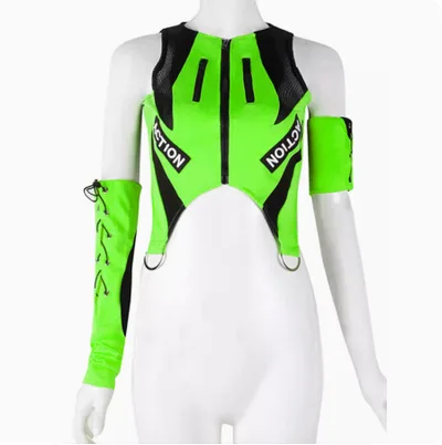 Nightclub DJ Female Fluorescent Green Lead Dance Top Green - Shop at LoveMi