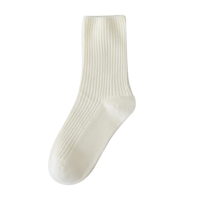 Women's Spring And Summer Cotton Socks Solidcolor Mid-calf Length - 2 Style