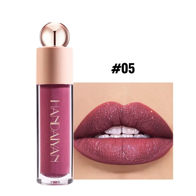 Flash Lip Gloss Moisturizing Thin And Glittering Matte Lip Gloss Velvet Lipstick 05 Color - Shop at LoveMi