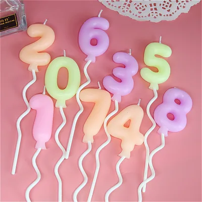 Rotating Balloons Digital Candles Birthday Candles 1 Random Color - Shop at LoveMi