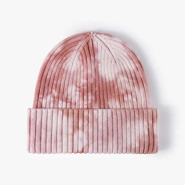 Tie dye Personalized Wool Hat To Keep Warm Orange Red - Shop at LoveMi