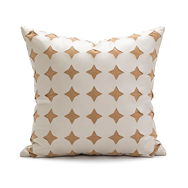 Sofa Bedroom Bay Window Nordic Brown Brown Pillow Cover Coffee Color - Shop at LoveMi