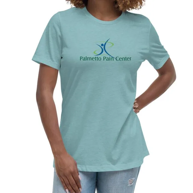 European And American Digital Printing Casual Round Neck T shirt Lake Blue - Shop at LoveMi