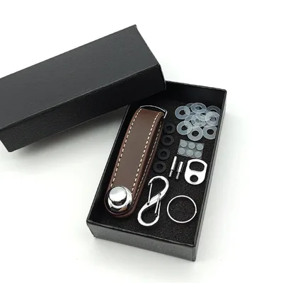 European And American Genuine Leather Key Container Crazy Horse Skin Coffee - Shop at LoveMi