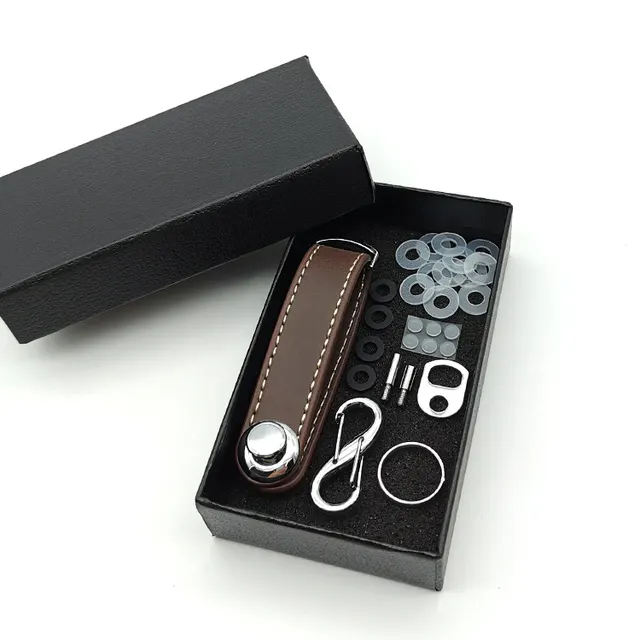 European And American Genuine Leather Key Container Crazy Horse Skin Coffee - Shop at LoveMi