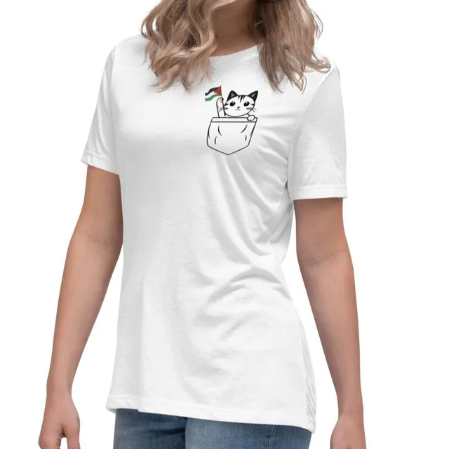 European And American Digital Printing Casual Round Neck Short Sleeves White - Shop at LoveMi