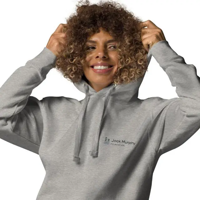 Women's Minimalist And Versatile Printed Hoodie Grey - Shop at LoveMi