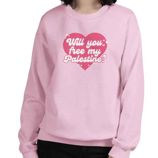 You Will Release My Palestinian Sweatshirt Pink - Shop at LoveMi