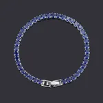 Blue Diamond Silver Buckle